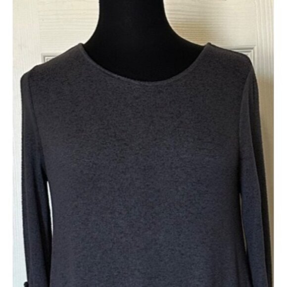 APT. 9 Mini Shift Dress Charcoal Gray Rayon Polyester Blend Women's Size SMALL - Picture 3 of 16